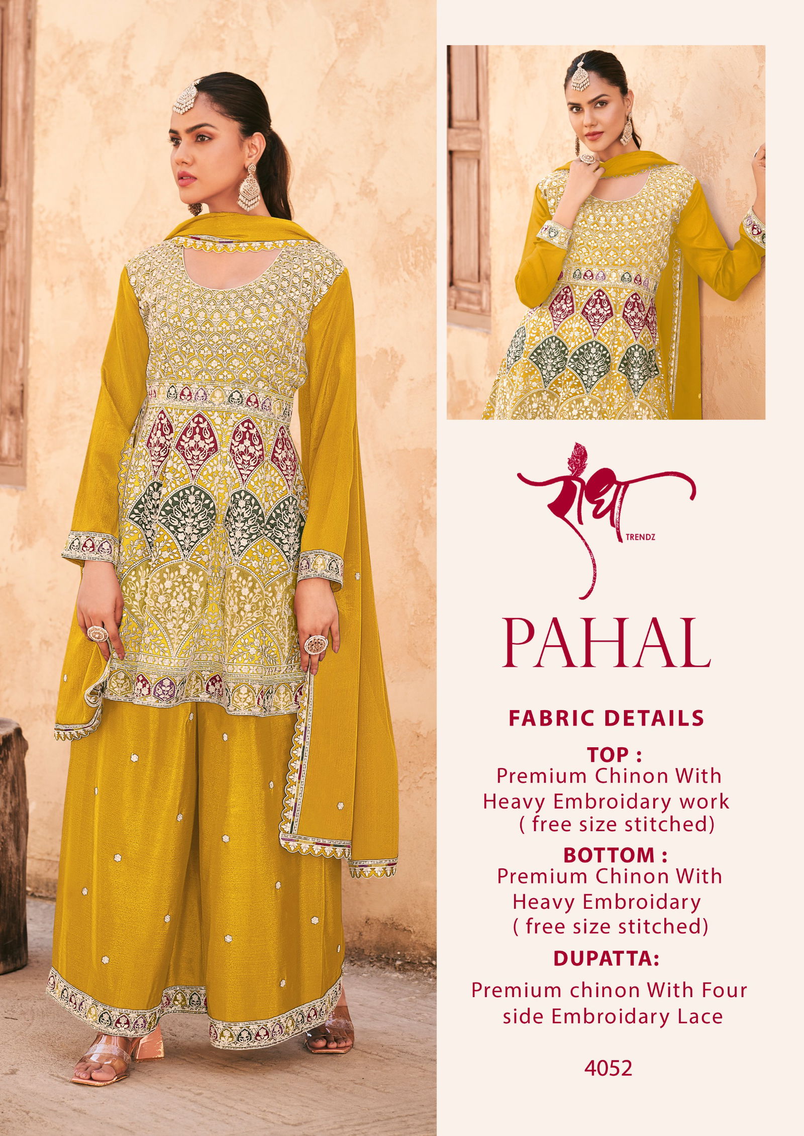 Sundri By Radha Trendz Chinon Embroidery Readymade Suits Orders In India